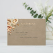 Forest Witch Floral Wedding RSVP Card (Stehend Vorderseite)