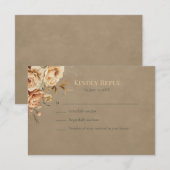 Forest Witch Floral Wedding RSVP Card Karte (Vorne/Hinten)