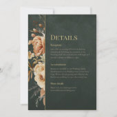 Forest Witch Green Floral Wedding Details Card Einladung (Vorderseite)