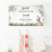 Forest Wolf Baby Dusche Große Banner (Insitu)