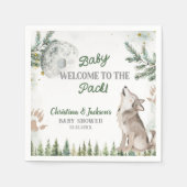 Forest Wolf Baby Duschpapier Napkins Serviette (Vorderseite)