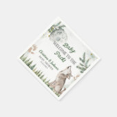 Forest Wolf Baby Duschpapier Napkins Serviette (Ecke)