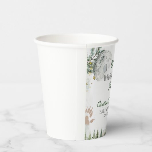 Forest Wolf Baby Duschpapiertaschen Pappbecher (Rechts)