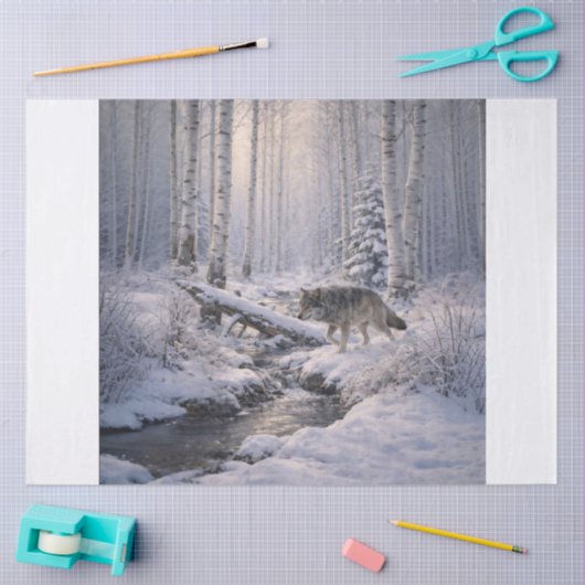 Forest Wolf Seidenpapier (Basteln)