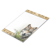 Forest Wolf Woodland Animals Nature Themed Notepad Notizblock (angewinkelt)
