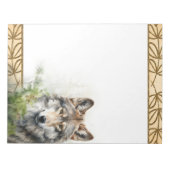 Forest Wolf Woodland Animals Nature Themed Notepad Notizblock (Vorderseite)