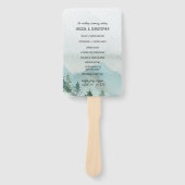 Forest Wonder Rustic Pine Hochzeit Zeremonie Fächer (Vorderseite)