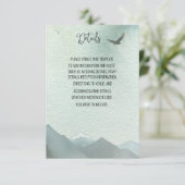 Forest Wonder Rustic Pine Wedding Details Card Karte (Stehend Vorderseite)