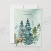 Forest Wonder Rustic Pine Wedding Details Card Karte (Rückseite)