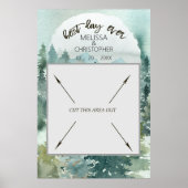 Forest Wonder Rustic Wedding Day Foto Stand Poster (Vorne)