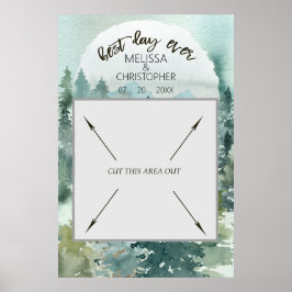 Forest Wonder Rustic Wedding Day Foto Stand Poster