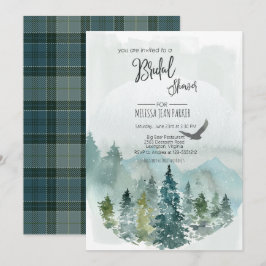 Forest Wonder Rustikale Pine Bridal Dusche Einladu Karte