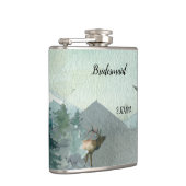 Forest Wonder Rustikale Pine Bridesmaid Hochzeit Flachmann (Rechts)