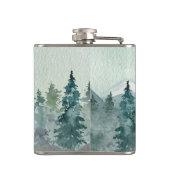 Forest Wonder Rustikale Pine Bridesmaid Hochzeit Flachmann (Rückseite)