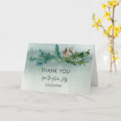 Forest Wonder Rustikales Brautparty Danke Karte (Gelbe Blume)