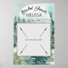 Forest Wonder Rustikales Brautparty Foto Stand Poster