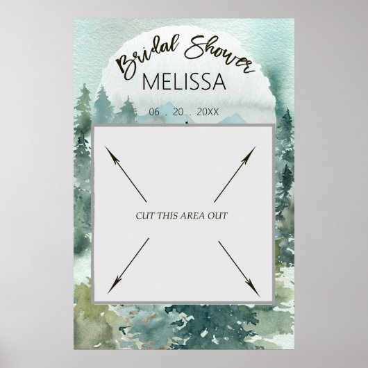 Forest Wonder Rustikales Brautparty Foto Stand Poster (Vorne)