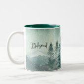 Forest Wonder Wedding Memory Bridesmaid Zweifarbige Tasse (Links)