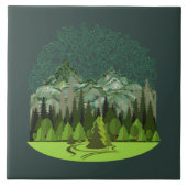 Forest, Wood, Nature Fliese (Vorderseite)