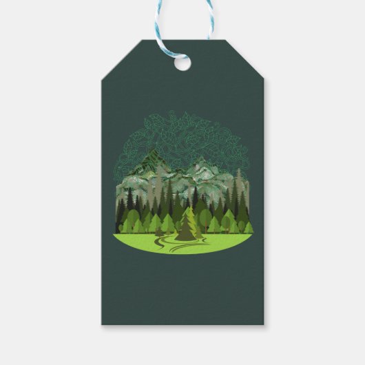 Forest, Wood, Nature Geschenkanhänger (Vorderseite)