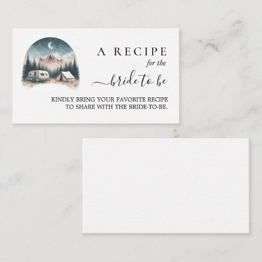 Forest Wood Sky Tree Fire Camping Brautparty Begleitkarte (Vorne/Hinten)