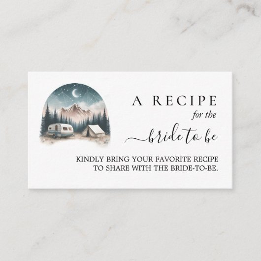 Forest Wood Sky Tree Fire Camping Brautparty Begleitkarte (Vorderseite)