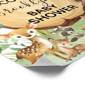Forest Woodland Animal Baby Dusche Begrüßungsaussc Poster (Ecke)