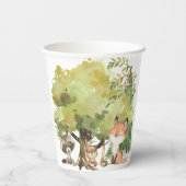 Forest Woodland Animal Baby Dusche Pappbecher (Rückseite)