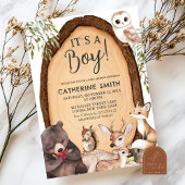 Forest Woodland Animal Wild One Baby Shower Invit Einladung