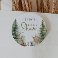 Forest Woodland Animals Baby Showbutton