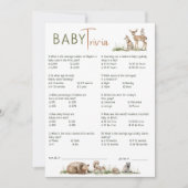 Forest Woodland Animals Baby Showkarte Einladung (Vorderseite)