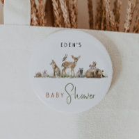 Forest Woodland Animals Niedlich Baby Showbutton