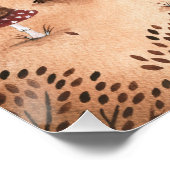 Forest Woodland Animals Party Illustration Kinderz Poster (Ecke)