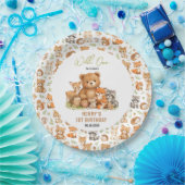 Forest Woodland Animals Wild One 1st Birthday Pappteller (Party)