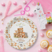 Forest Woodland Animals Wild One 1st Birthday Pappteller (Party)