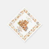 Forest Woodland Animals Wild One 1st Birthday Serviette (Ecke)