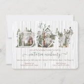 Forest Woodland Aquarellbärendusche Einladung (Vorderseite)