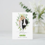 Forest Woodland Greenerity Wedding Foto Vielen Dan Postkarte (Stehend Vorderseite)