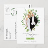 Forest Woodland Greenerity Wedding Foto Vielen Dan Postkarte (Vorne/Hinten)