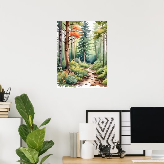 Forest Woodsy Magic Landscape Poster (Heimbüro)