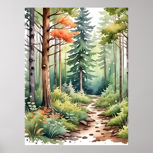 Forest Woodsy Magic Landscape Poster (Vorne)