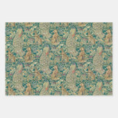 "Forest" Wrapping Paper Flat Sheet Set of 3 Morris Geschenkpapier Set (Vorderseite)