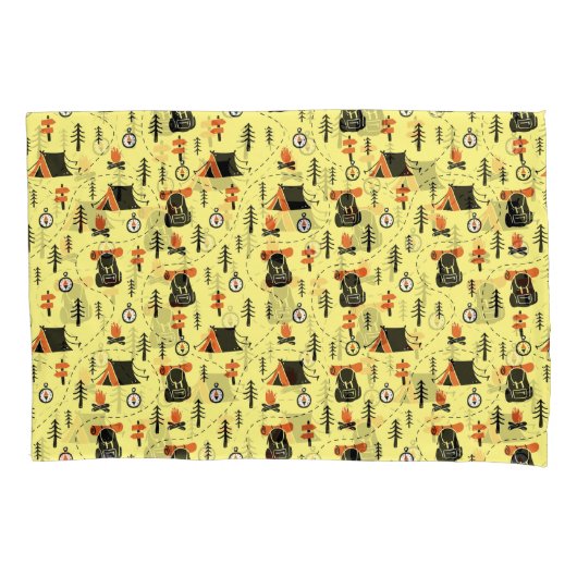 Forest Zelt Camping Wanderwege Beige Kissenbezug (Vorderseite)