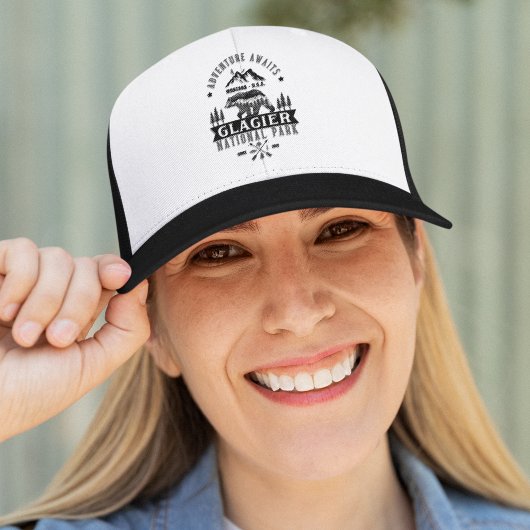 Forested Landscape of Glacier National Park Truckerkappe