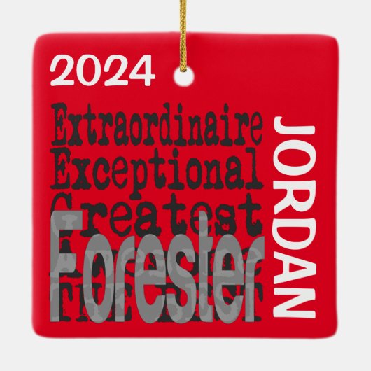 Forester Extraordinaire CUSTOM Keramikornament (Rückseite)