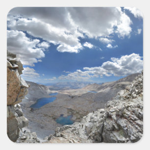 Forester Pass - John Muir Trail - Sierra Nevada Quadratischer Aufkleber