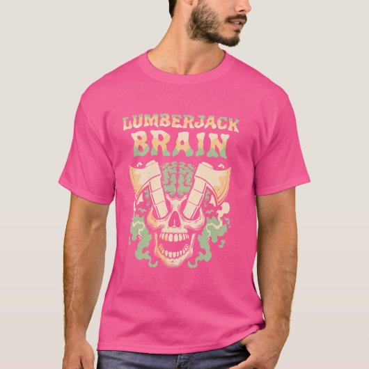 Forester Skull - Logger Timberjack Lumberjack Brai T-Shirt (Vorderseite)