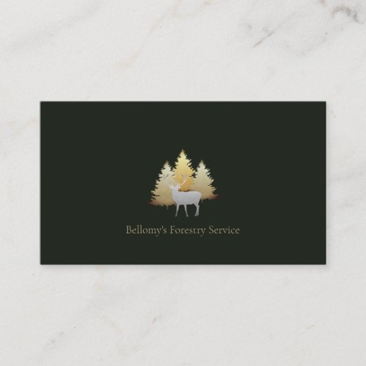 Forestry Service Business Card Visitenkarte (Vorderseite)