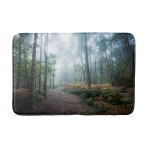 Forests Dark Foggy Woods Norfolk UK Badematte