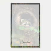 Forests | Raccoon Peeking Post-it Klebezettel (Vorderseite)